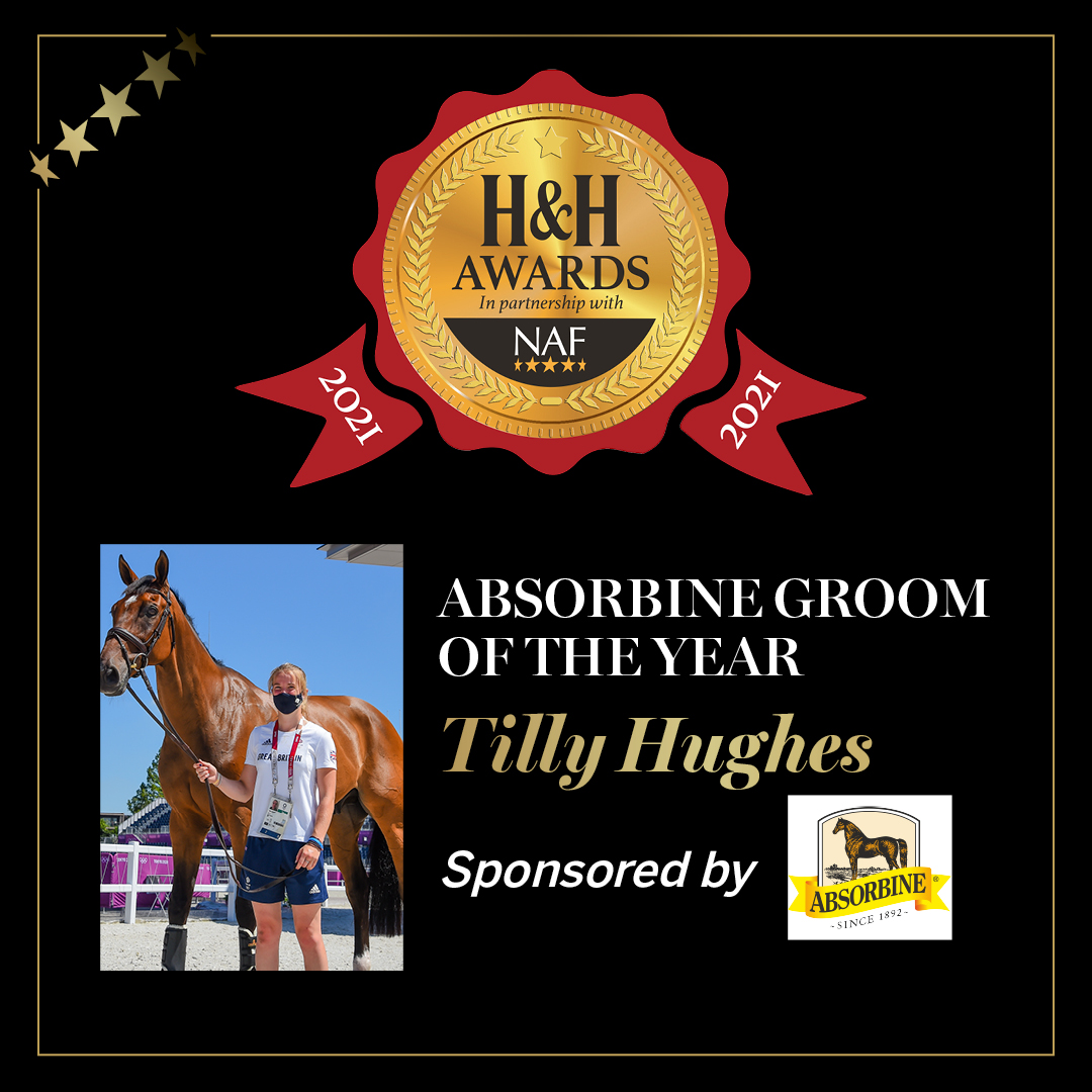AbsorbineUK's tweet photo. Congratulations Tilly Hughes - winner of the Absorbine Horse &amp; Hound Groom of the year. Well deserved 🎉🌟🥂. #hhawards21 #hhabsorbinegoty
@CollettEventing https://t.co/paGtWUO2hN