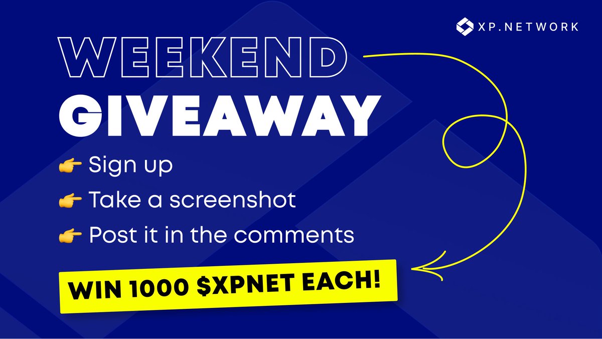 xpnetwork_'s tweet photo. #XPNETWORK WEEKEND GIVEAWAY!💥

We had a good week &amp; we're gonna make yours better!

On our website https://t.co/y1kjNt5X9F  - u will find a link to a signup form.
👉CLICK it
👉FILL your info
👉COMMENT here with a SCREENSHOT of successful signup

3 of you will win 1000XPNET!💸🚀 https://t.co/fRUWjygje1