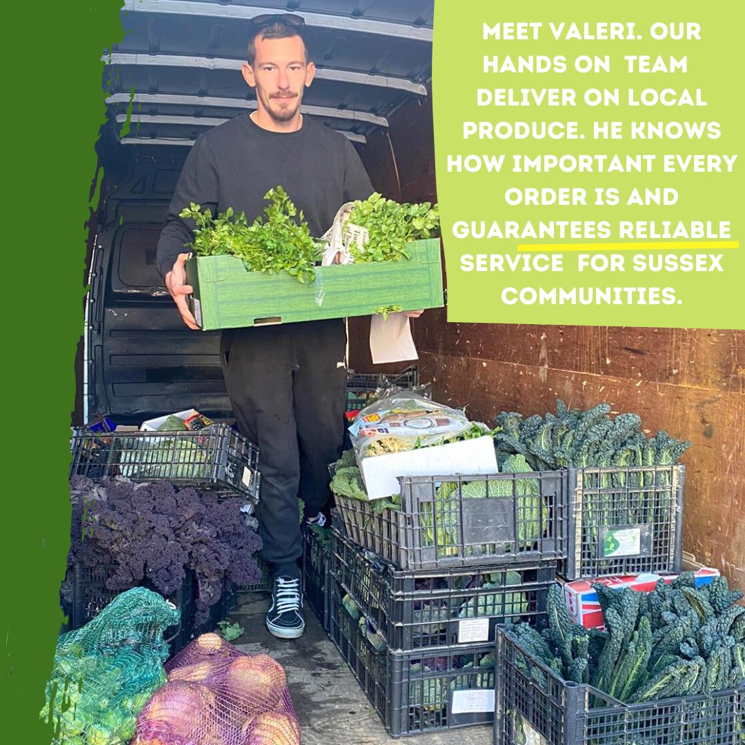 FactoryBrighton's tweet photo. Incoming! Fresh fruit and veg deliveries. This week we followed Valeri on his Thursday delivery route, bringing an abundance of beautiful produce from our local farms. What will you order this week?🥦🍎🥬🥕
 
#sussexfood #brightonproduce #brightonservice #fooddelivery https://t.co/IaeZAXVqj2