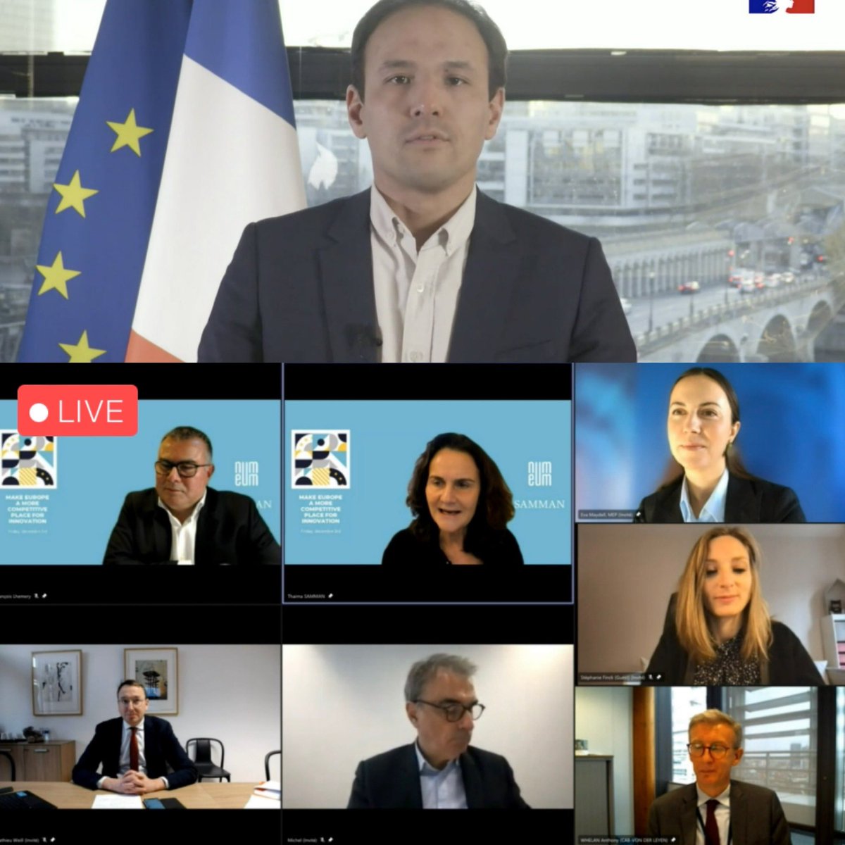 EvaMaydell's tweet photo. The key question is how can we be at the table and not on the menu?

Two things are needed:
1️⃣ A stable, global, democratic digital market 
2️⃣ We need to avoid being the weakest link 

Kicking off the upcoming FR 🇫🇷presidency alongside @cedric_o @numeum_ and more. #EuropeNum https://t.co/fsIrPY0OsF