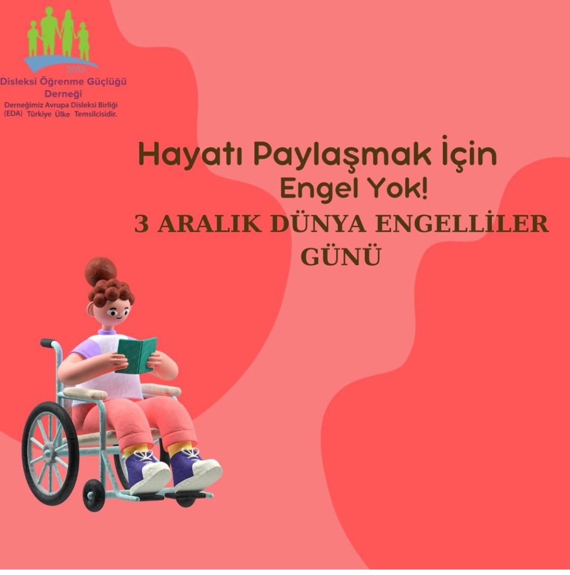 Disleksidernek's tweet photo. 3 Aralık Dünya Engelliler Haftası #disleksidernegi #EngellilerHaftası https://t.co/Iodru5ukJP