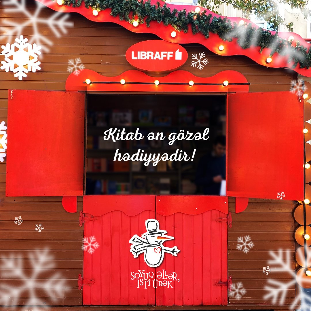 libraff_az's tweet photo. "Soyuq Əllər, İsti Ürək" xeyriyyə yarmarkasında biz də iştirak edirik!
Yarmarkaya gələrkən "LIBRAFF" stendinə baş çəkməyi unutmayın!
Hər gün 11:00-dan 23:00-dək 20% ENDİRİM və bir-birindən gözəl kitablarla yolunuzu gözləyirik!
#LIBRAFF
#soyuqelleristiurek https://t.co/fLyzxUYF5Q