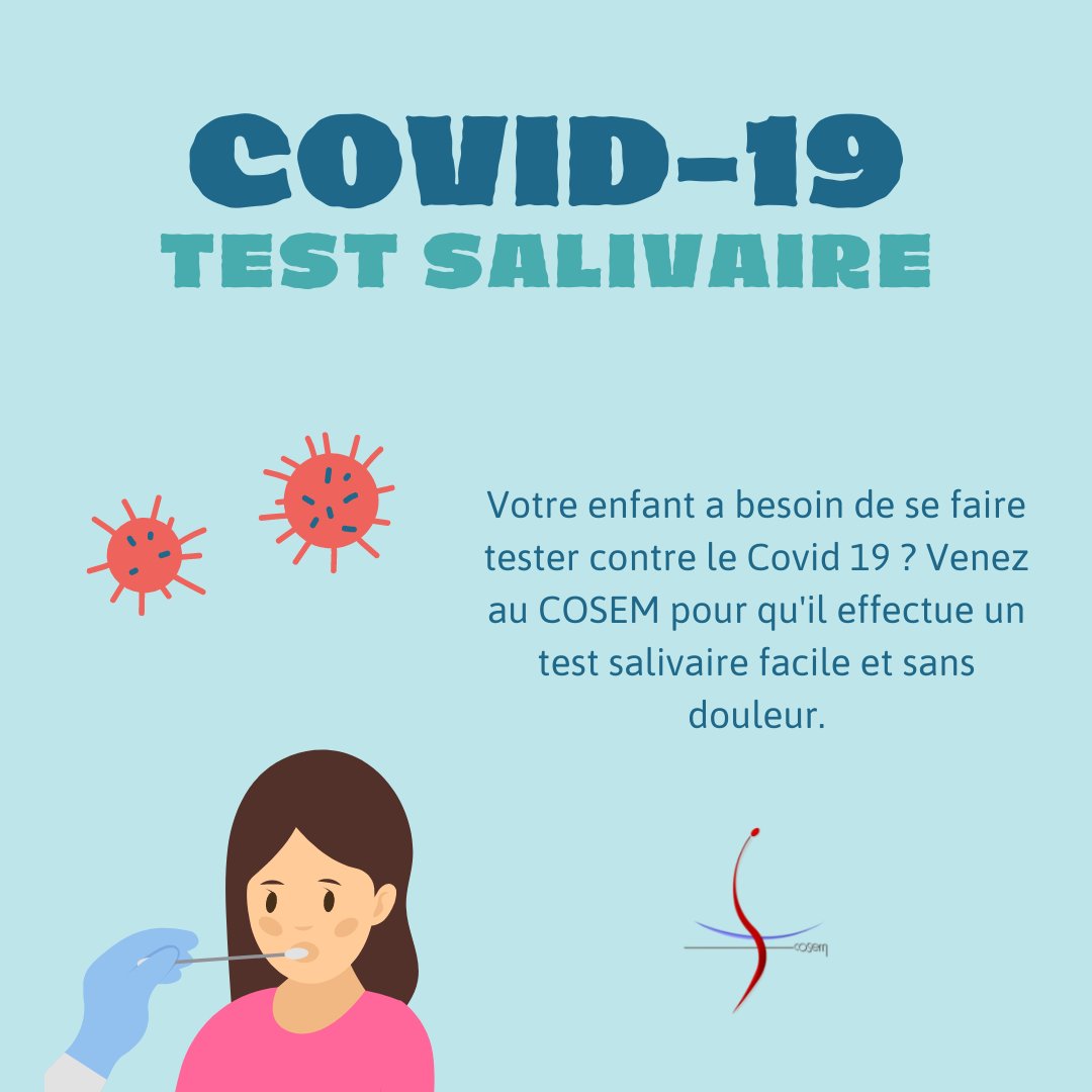 #Covid19 : Venez faire dépister vos enfants du Covid 19 rapidement, sans douleur grâce au test salivaire. 👦👧 Ce test est disponible dans le centre Cosem Miromesnil : lnkd.in/dwk6S2rV avec un résultat sous 24 heures.