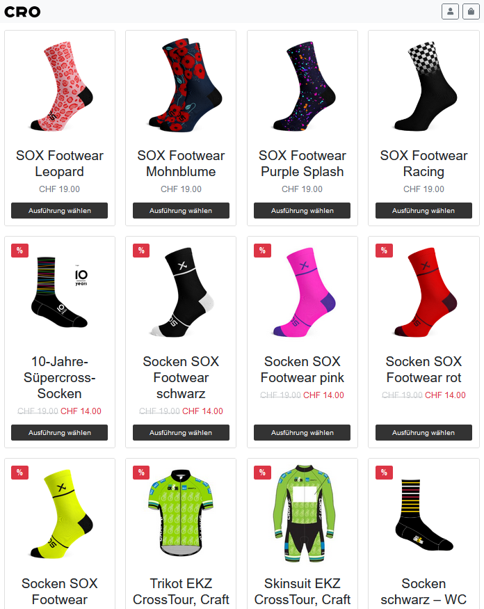 Dou you need some small and useful xmas presents? Nice socks of <a href="/SOXfootwear/">Sox Footwear</a>, RideGravel socks, <a href="/SueperX_Baden/">Süpercross Baden</a> socks and many classics of <a href="/ekzcrosstour/">EKZ CrossTour</a>. Have a look in our brand new webshop:
crossroads-gmbh.ch/shop/
