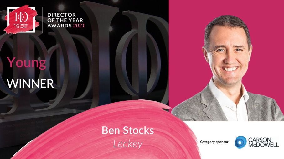 A massive congratulations from the team at Leckey, to our Managing Director, Ben Stocks, who has won <a href="/The_IoD/">IoD</a> Director of the Year award in the Young category. 

Well done to all the other Winners and Finalists and thanks to the <a href="/IoDNI/">IoD Northern Ireland</a>  for hosting yesterday’s awards.