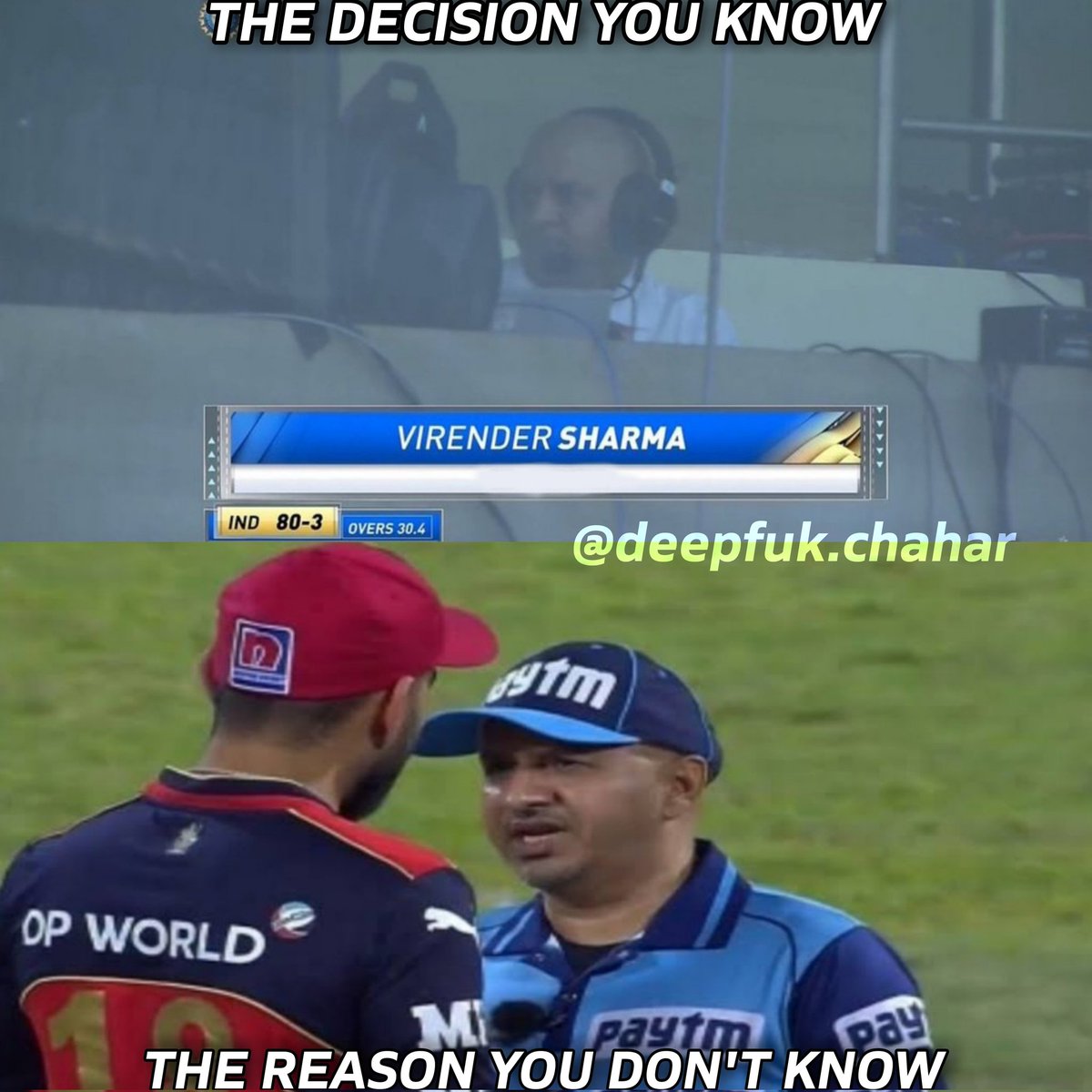 Bhondu_Bandar's tweet photo. Vyaktigat dushmani thi Badla leliya mewdharchoxx umpire ne 🥺😡😡😡
#Umpire #UMPIRINGLEVEL #VirenderSharma #ViratKohli #virendarsharma #virendrasharma #kohli #viratkholi #virat #Ind #INDVSNZ #NZvsInd #indvsnz https://t.co/uPW5c0MdYF