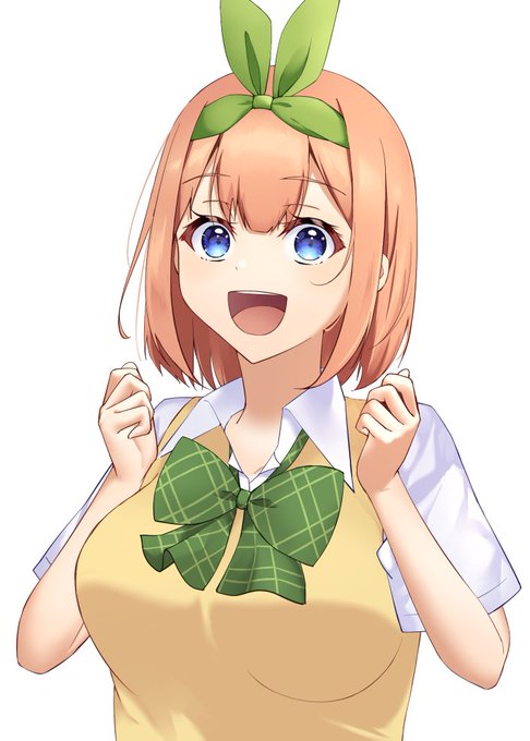 ほめてれさんがTwitterに投稿した中野四葉(五等分の花嫁)のイラスト。