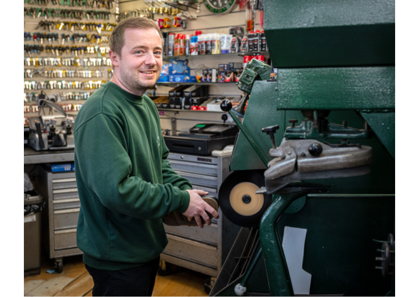 Today's image is Ashley of Dunnes Shoe Repairs.

He said business is good but they don't get as many shoe repairs as they used to. "People just throw damaged or worn shoes away. It's a shame because more often than not, we can repair them; we love the challenge."

More👇