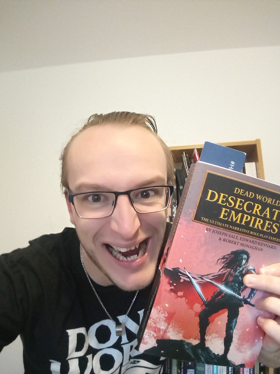 josephwordsmith's tweet photo. The face you make when you are writing a DEVIOUS Desecrated Empires campaign! The players told me they were "very experienced". Time to spiritually and emotionally break them.😂#RPG #gamemaster #deadworld https://t.co/ZbIxgwpTXP
