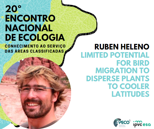 PortugalEcology's tweet photo. #20ENE | @ruben_heleno mostra-nos como as aves migradoras podem auxiliar a #adaptação de plantas às alterações #climaticas https://t.co/4M2U6yXuV3
