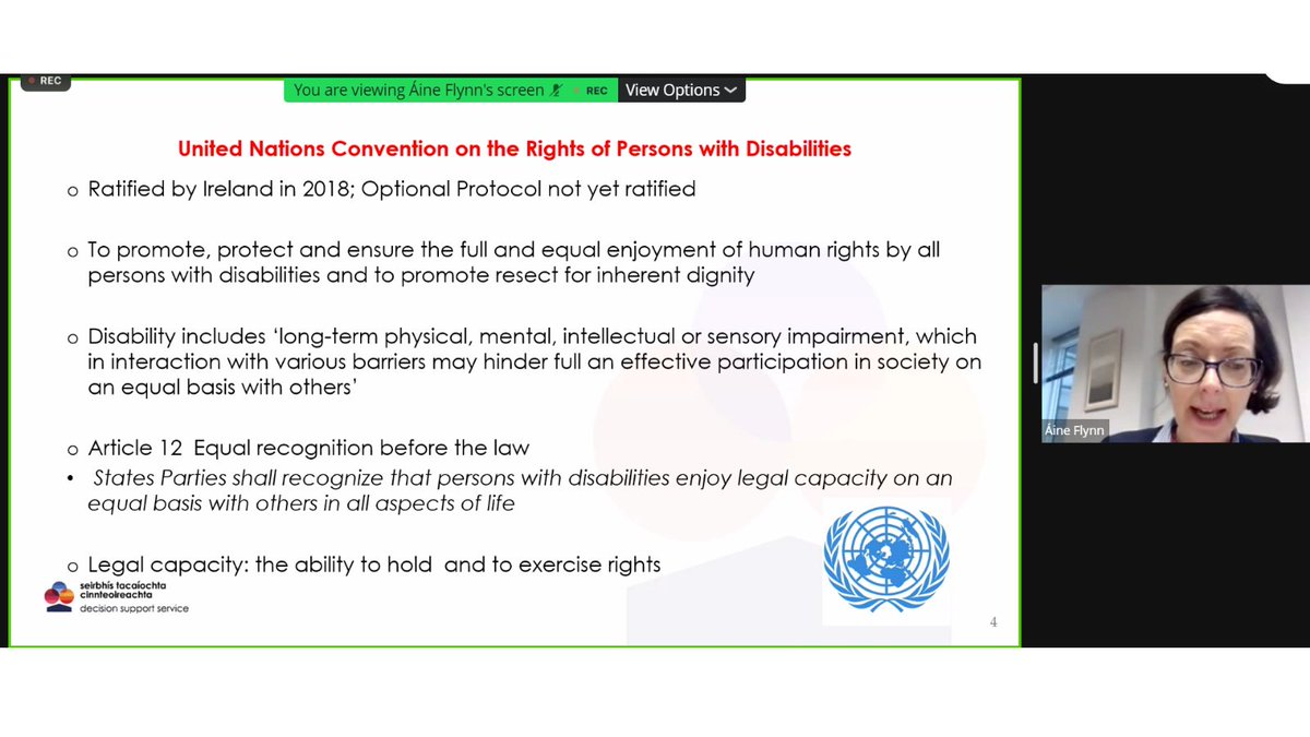 StPatricks's tweet image. Áine Flynn, Director @DSS_Ireland discusses the Assisted Decision Making (Capacity) Act 2015 and the importance to promote respect to persons with disabilities and their inherent dignity #IDPWD2021 #FoundersDay2021