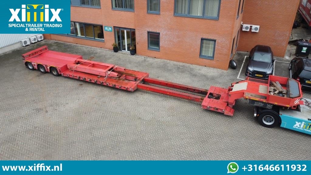 #Nooteboom #low-Loader
My 2001
3 steering axles
Extra extend piece
- Length trailer: 1.600 + 475 + 350 cm.
- Length bed: 715 + 475 + 350 cm.
- 54.000 kg. GVW
- SAF axles with Hydraulic Suspension 
#heavy-haulage #schwerlast #exceptional #transport #zwaartransport