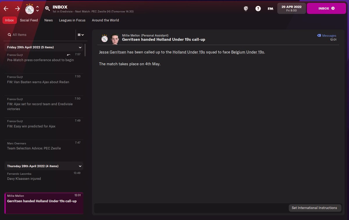 ScottyFMstorys's tweet image. 🇳🇱✅ #Ajax #Netherands #FM22