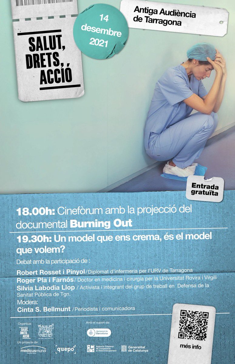llopvida's tweet photo. Aquí podreu fer reserva de la vostra entrada GRATUÏTA per gaudir de la mostra. Organitzada per @SalutDretsAccio conjuntament amb @SanitatTGNPubli https://t.co/KFBETe3DBi Tarragona #Catalunya #Sanitat #Salut #AtencióPrimaria #CapJaume1 #CapTarraco #CapSpiSp #CapBonavista https://t.co/nNNdk4VXcJ