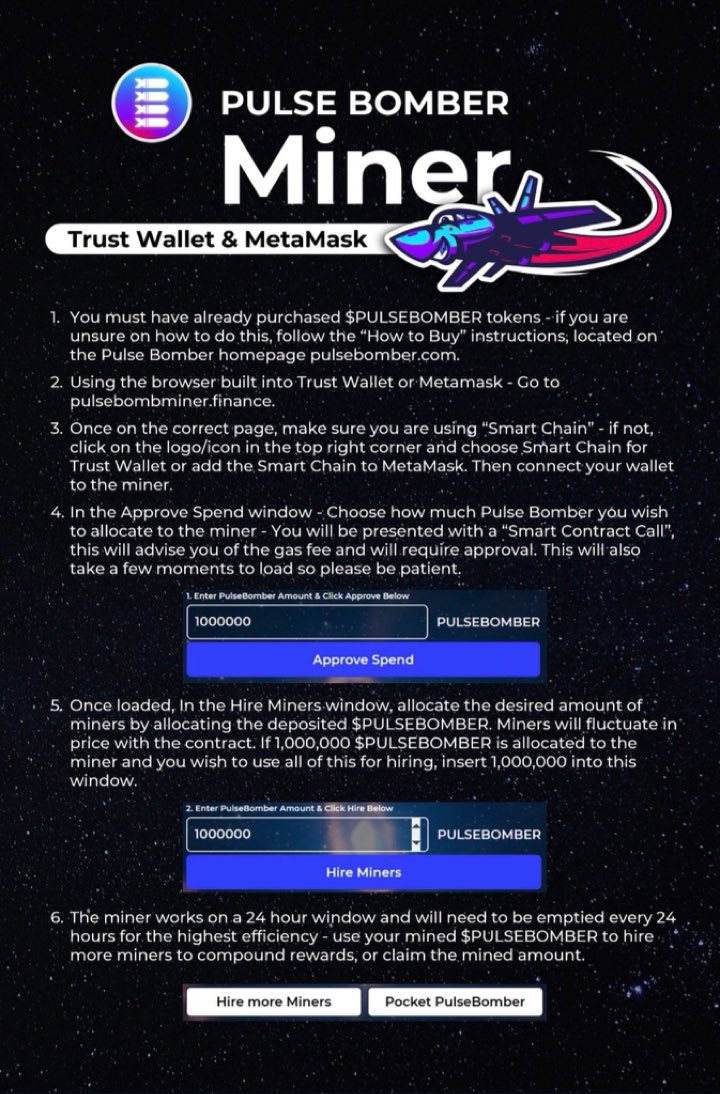 PulseBomberTKN's tweet photo. ๐ ICYMI: Instructions on how to use the Miner โ
Before you start using the #PulseBomber Miner, you might want to familiarise yourself with the system
We put together the #Miner Instruction Guide ๐
Read on Bomb Squad ๐ฃ
๐๐๐ https://t.co/109gV0E1bE