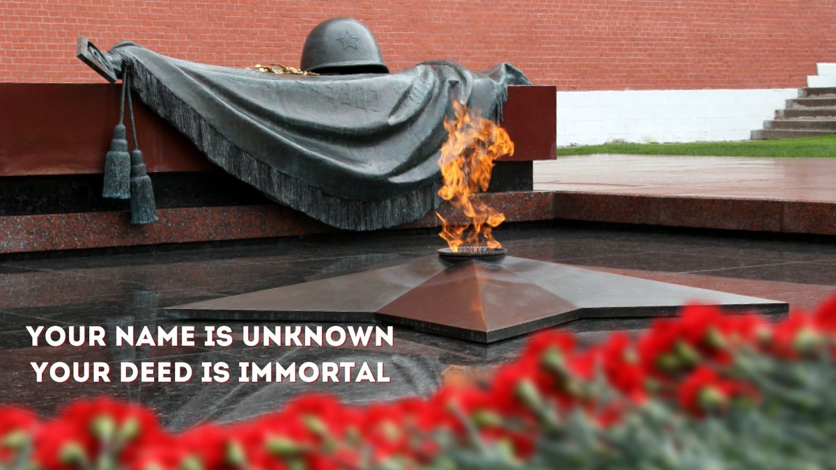 Russia's tweet photo. Today we mark the Day of the Unknown Soldier - a solemn date commemorating the fallen defenders of the #Motherland - those, who remain unnamed and went missing.

We consider it our sacred duty to preserve their legacy &amp; keep the memory of their sacrifice 🕯️ #WeRemember https://t.co/gXMrzG90TZ