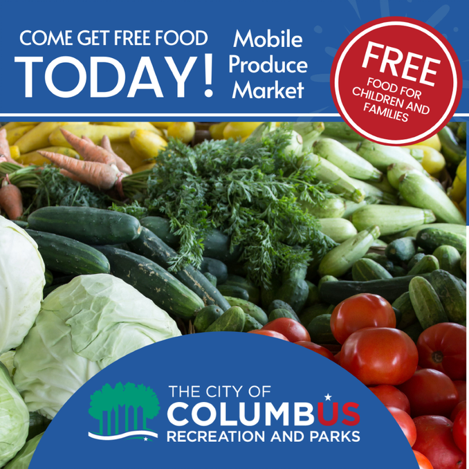 Did you miss our #MobileProduceMarket yesterday? There is still time to join us at Feddersen &amp; Scioto Southland Community Centers to pick up fresh produce. Distribution will begin at 3 p.m. We can’t wait to see you there! #FoodAroundCbus #TogetherCbus #FreshProduce