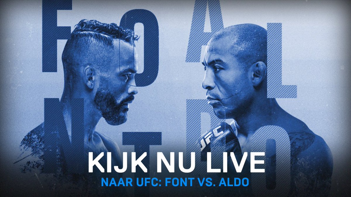 WE. AARE. LIVE.

De main card van UFC: Font vs. Aldo 🇺🇸 begint NU. Kijk via:

🌐 bit.ly/KIJKUFCFontVsA…
📺 SBS9 (Ziggo/KPN op kanaal 19)

#UFCVegas44