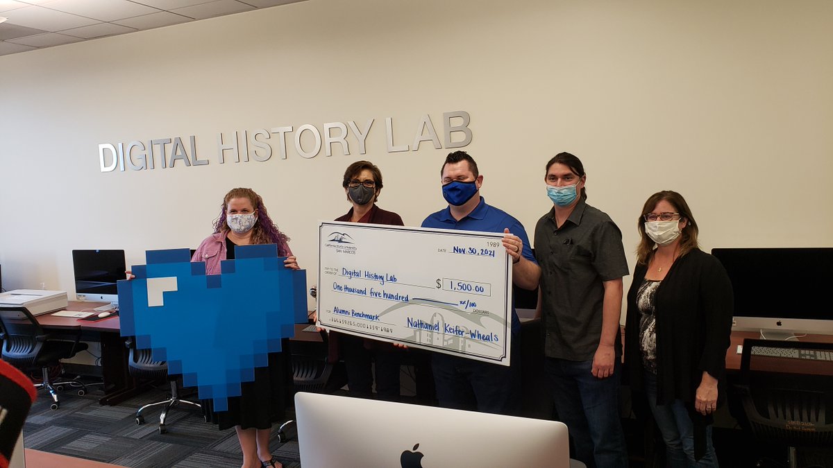 HistoryCSUSM's tweet image. The fruits of our Giving Day campaign to benefit the Digital History Lab! Thank you @kmquinney for spearheading this!