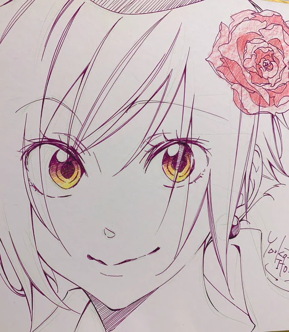 デジタルの方のお仕事を一時中断しなきゃいけなくなったので、空き時間に久しぶりのお絵かき🖋

以前買ったガラスペンでのお絵描きに、はじめての挑戦です。。。!!

#ARIAカンパニー 