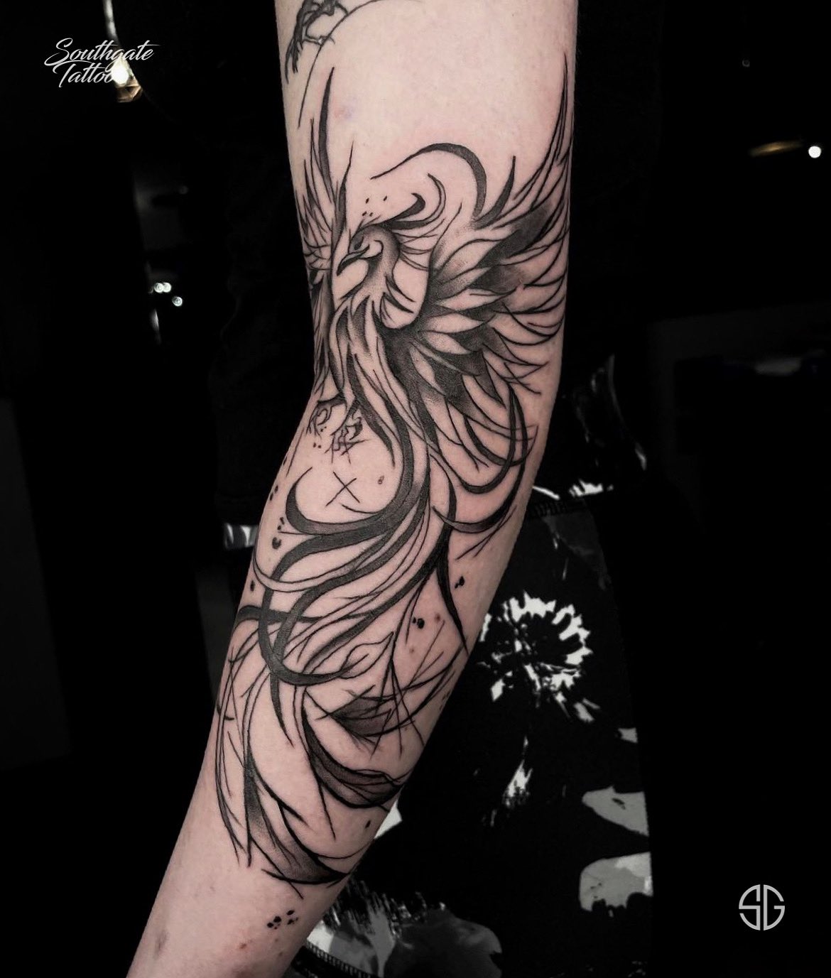 Quickstart ideas for a forearm phoenix tattoo