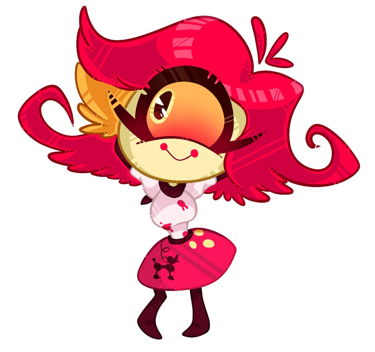embercl's tweet photo. Decided to open a RedBubble store with Button Pins and stickers~!! Wanting to post more Hazbin and Helluva! #HelluvaBossFanart #HelluvaBossMillie #HelluvaBossSticker https://t.co/RgPc1v31nU https://t.co/8eTyibhrDo