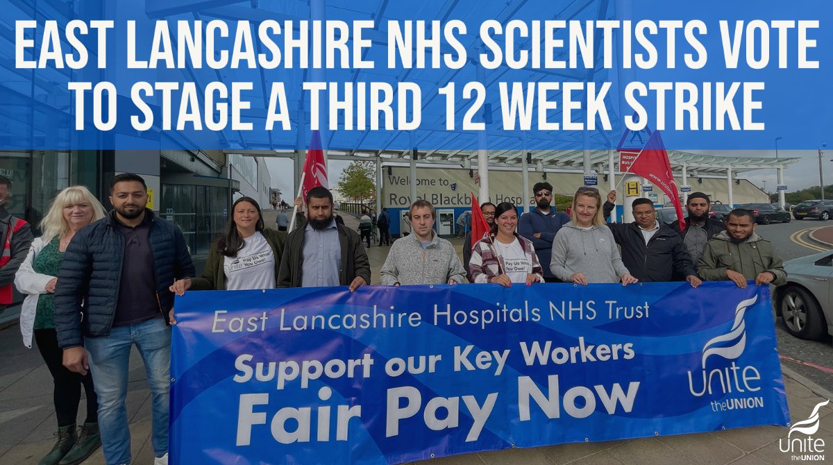 Unite_NorthWest's tweet photo. “If the strike goes ahead the blame will lie squarely with the Trust. For the patients, for staff and for the taxpayer I urge the Trust’s Chief Executive Martin Hodgson to honour the agreement and end the dispute.” - @UniteSharon.

Read here: https://t.co/CINmLW7EDw https://t.co/wRagLerhLD