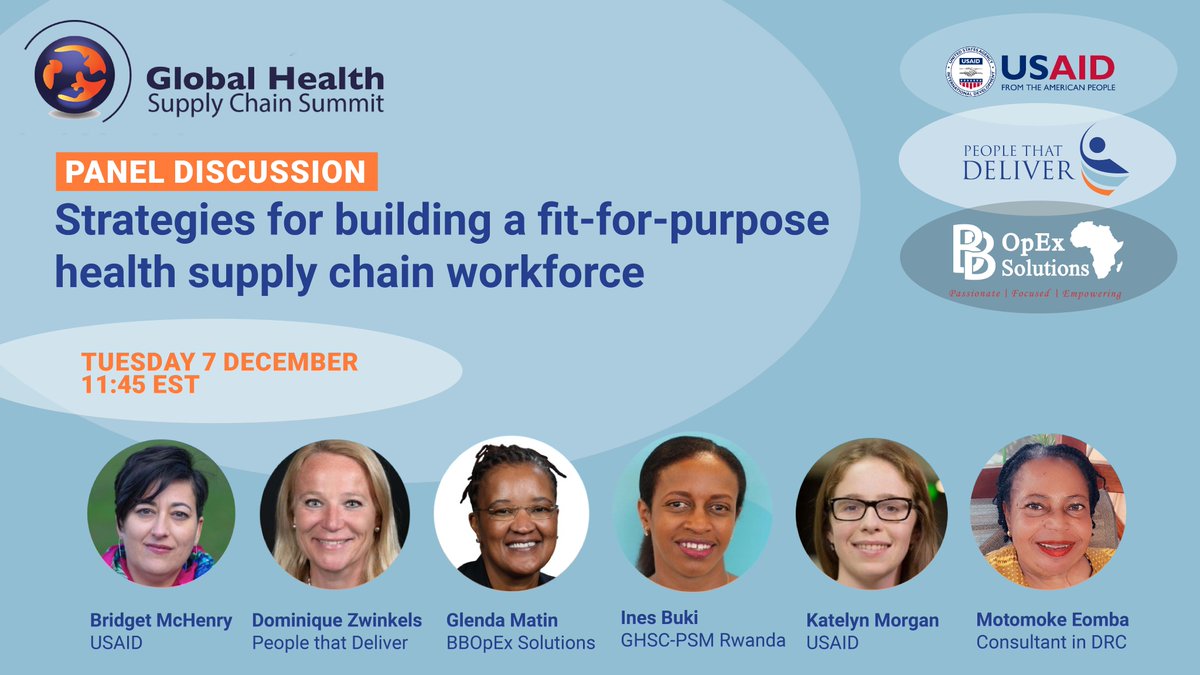 On Tuesday PtD is hosting both a panel discussion on the workforce as part of the Global Health Supply Chain Summit 2021, taking place from December 7 to December 9. 

Read more: tinyurl.com/4f987d2u

<a href="/ghsc_summit/">GHSCS</a> <a href="/GHSupplyChain/">USAID Global Health Supply Chain</a> <a href="/BBOpEx/">Bridge Building OpEx Solutions (Pty) Ltd</a>