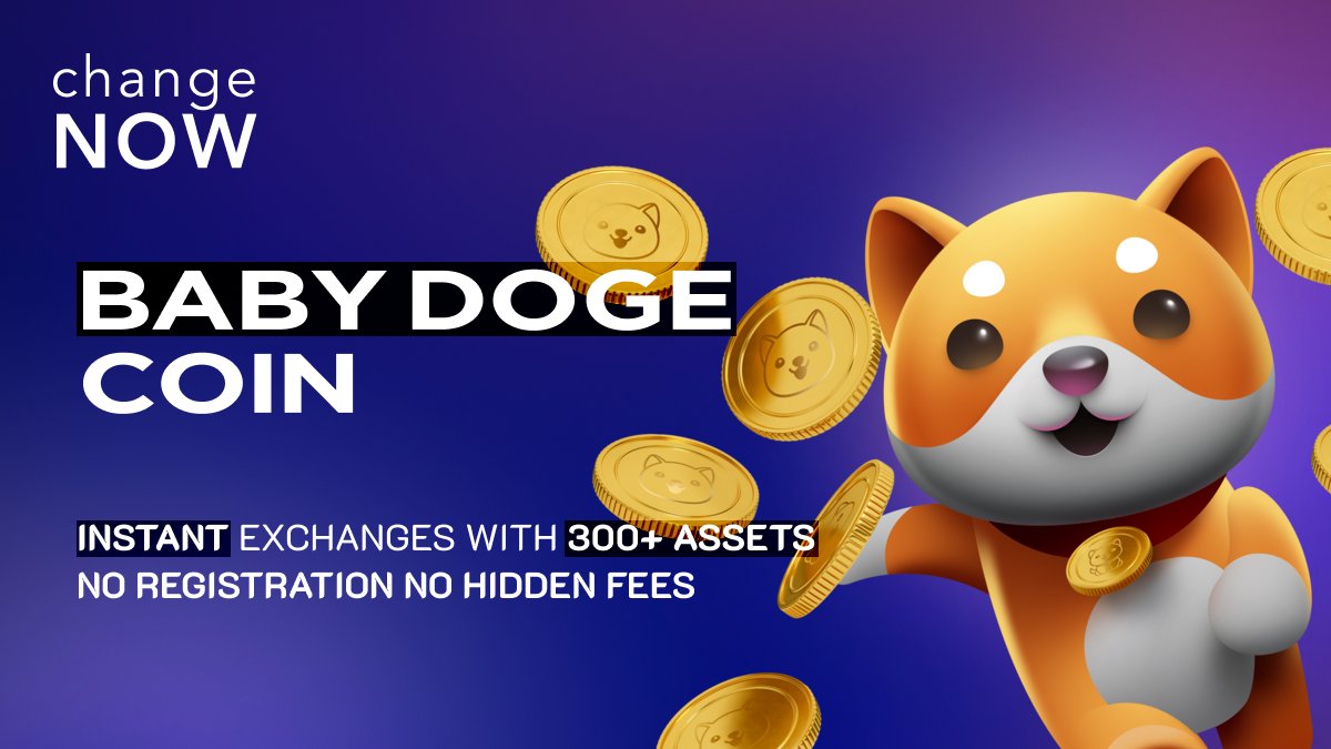 #BABYDOGE is now available for instant exchanges!

<a href="/babydoge/"></a> is a Hyper-deflationary memecoin, sharing 5% from each transaction among all #BabyDogeCoin holders — which now number more than a 1,000,000!

changenow.io/currencies/bab…

#BabyDogeArmy #Babydoge1MillionHolder