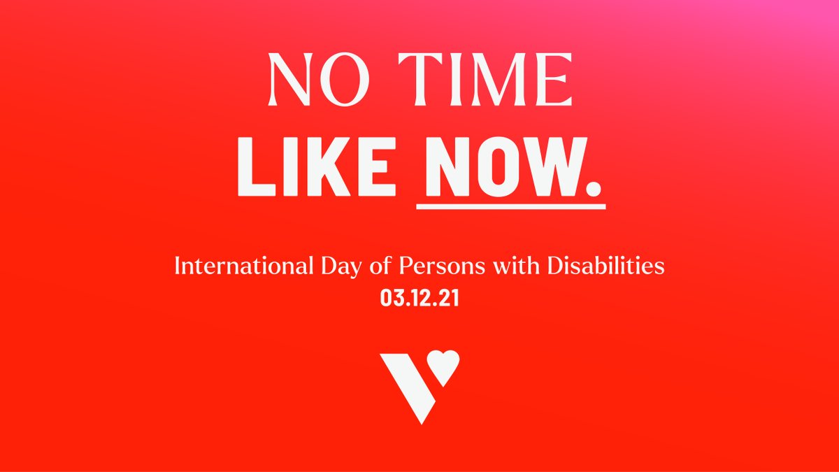 Today is #IDPD2021, a day to celebrate and raise awareness for the 15% of the world's population living with a disability. Let's use this day to share the message that when it comes to disability inclusion, there is no time like NOW. #NoTimeLikeNow #TheValuable500 #IDPD