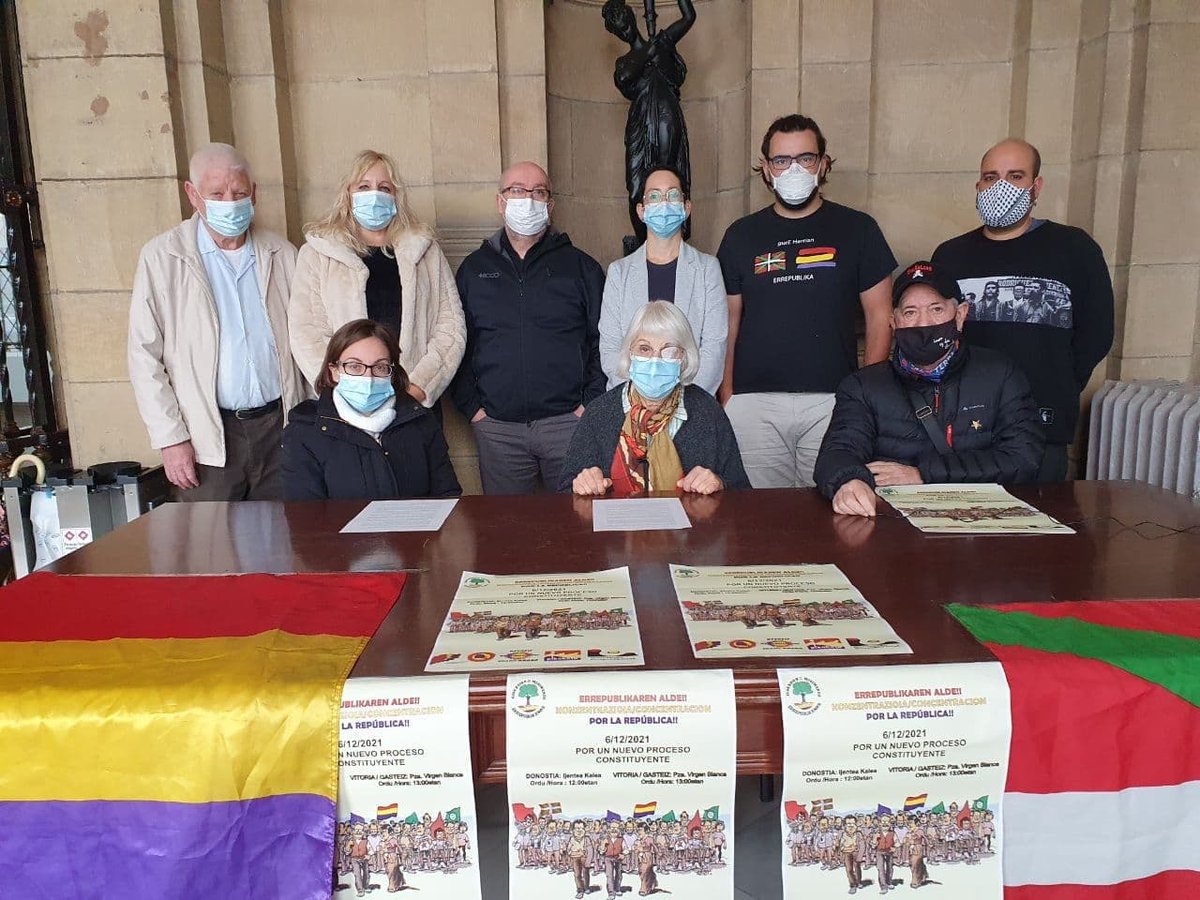 Desde la Agrupación Republicana de Oarsoaldea "Pikoketa" te invitamos a participar en la manifestación republicana de este próximo lunes 6 de diciembre a las 12h en Ijentea Kalea -junto al Ayto de Donostia-.
❤️💛💜