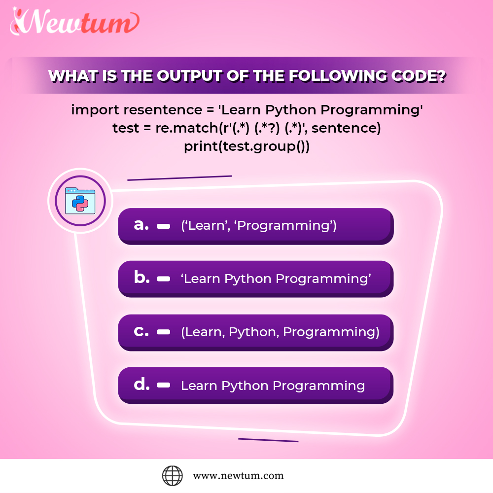 #PythonQuizForBeginners Comment below your answers now. 

Drop quiz suggestions if you’d like.

#newtum #pythonquiz #quiz #pythoncoding #quiztime #coding #codingskills #codingforkids #codinglife  #codingquiz #programming #learnprogramming #quizgame #quizgames 
.
.
(1)