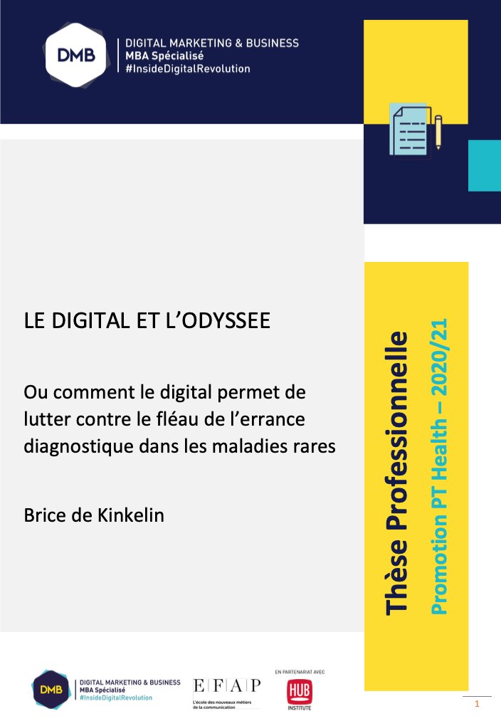 LionelREICHARDT's tweet photo. Aujourd'hui c'est jour de soutenance de thèse pour @BriceKinkelin  #MBADMBHealth - Le Digital et l'Odyssée... où comment le digital peut aider à lutter contre l'errance diagnostique dans les maladies rares ? #hcsmeufr #esante Quel kiff d'écouter Brice et son parcours sur le MBA ! https://t.co/BvMJrx9i4t
