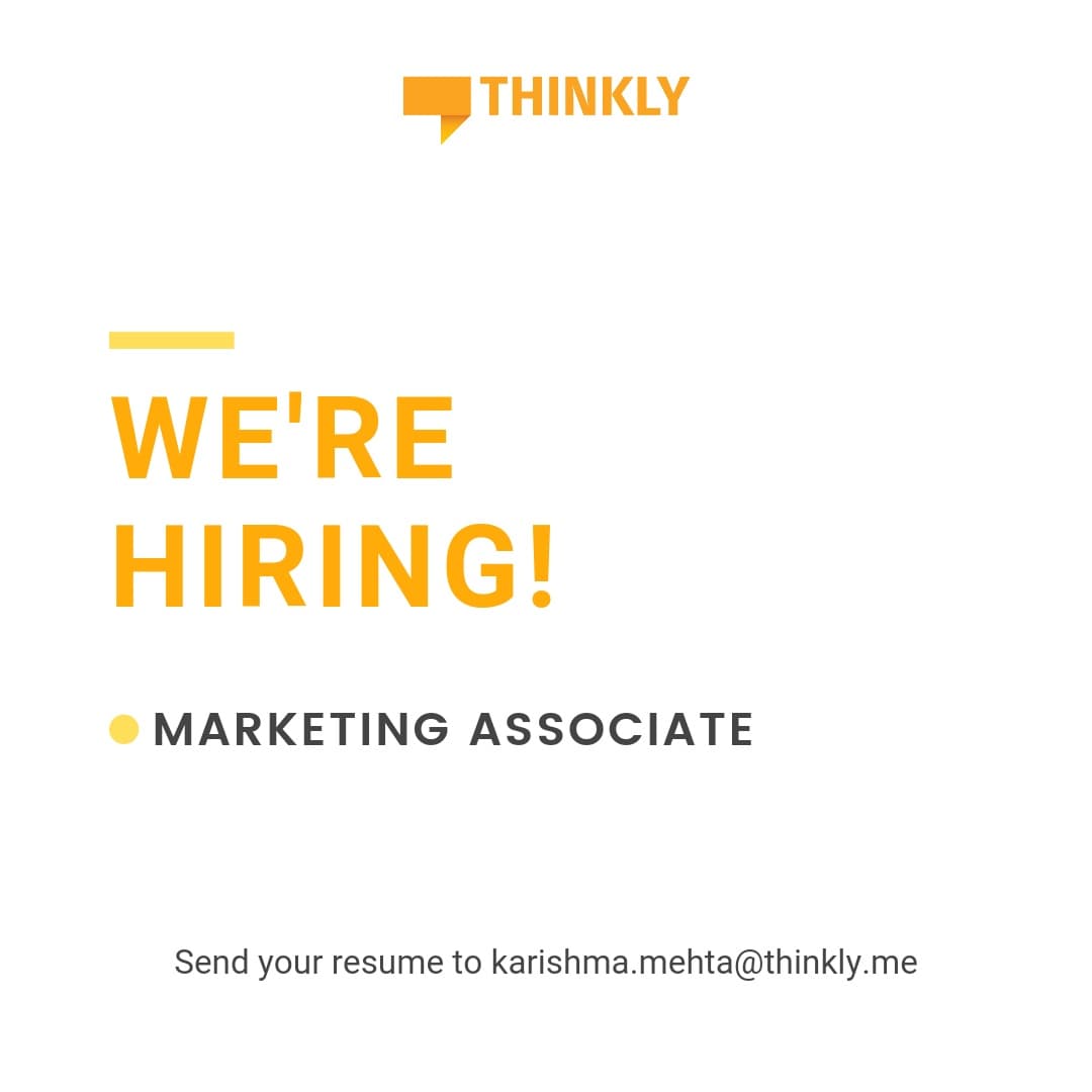 mythinkly's tweet photo. What makes a social media app great? The people on it. We're looking for a Marketing Associate who would help us onboard amazing people on our app - Thinkly. https://t.co/mfeDmP5gXu