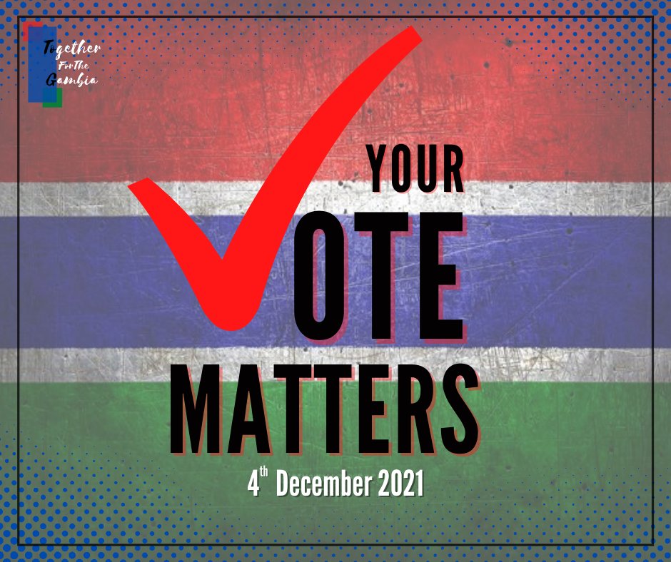 gambia_for's tweet photo. Your vote matters!
Vote wisely and choose the best for the #Gambia 🇬🇲

#GambiaDecides2021 https://t.co/CDlkTJe7jC