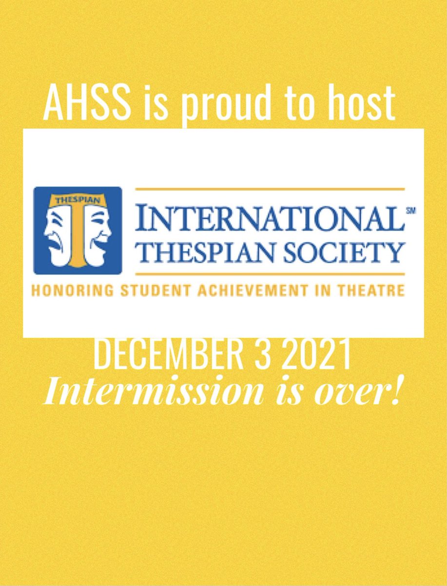 AHSS staff, students &amp; volunteers are ready to host the return of the ITS Drama Festival in Northern Ontario.  Today student performers, designers &amp; technicians will participate in workshops, Thespys, &amp; share the 1act plays they have been working on for months! #HighlanderProud