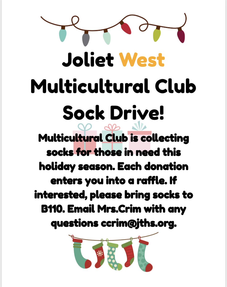 CulturalJWTHS's tweet photo. 🧦🎄 🧦🎄🧦🎄🧦🎄🧦🎄 https://t.co/Mv53G1sC6Q