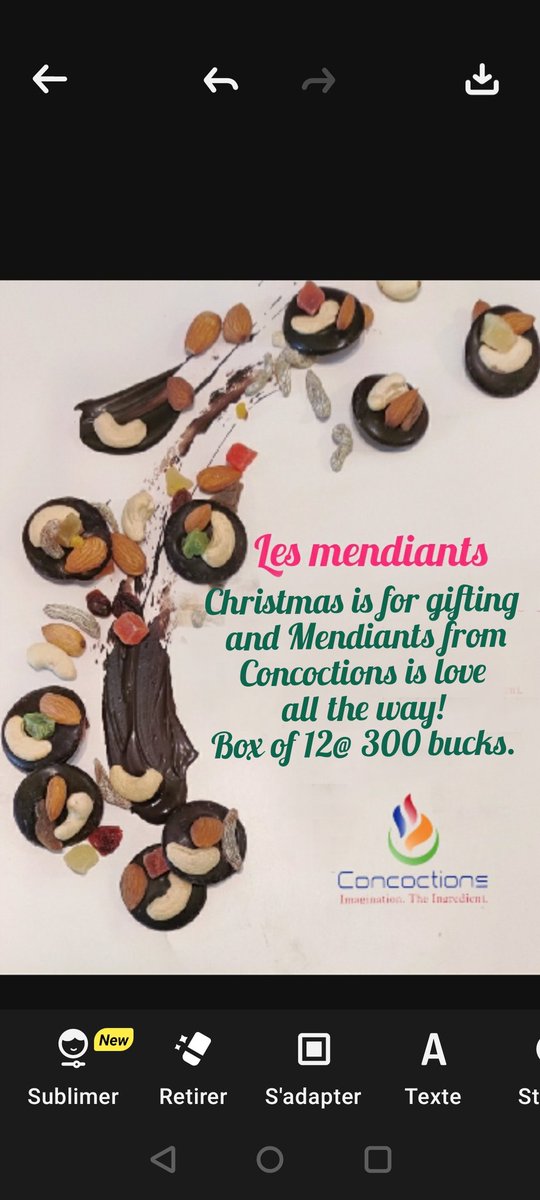 Our little chocolate nuggets with three dry fruits artfully stuck on them are pure love bites. They come in packs of 12 and priced Rs 300. We can deliver within 2 hours of your order. Whatsapp 9880220037 for orders