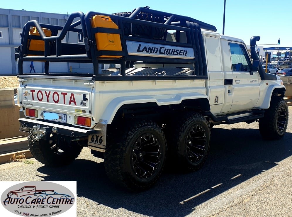 AutoCareCentre's tweet photo. One and Only Toyota Land Cruiser 6X6😀😊😁

*Basic (Interior &amp; Exterior) Wash
We do Basic wash, Underbody wash, Engine wash, Hand/Machine Polish, Leather Treatments, Interior Valets and Full Valets.

Contact us @ 081 872 7887 / 081 624 1958 or
Email as @ accwindhoek@gmail.com https://t.co/P8IywpGQDx