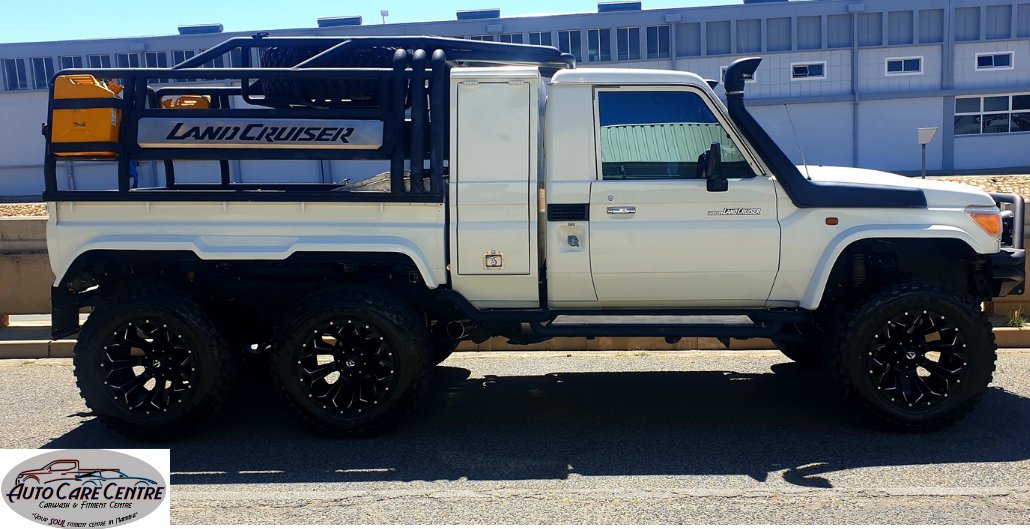 AutoCareCentre's tweet photo. One and Only Toyota Land Cruiser 6X6😀😊😁

*Basic (Interior &amp; Exterior) Wash
We do Basic wash, Underbody wash, Engine wash, Hand/Machine Polish, Leather Treatments, Interior Valets and Full Valets.

Contact us @ 081 872 7887 / 081 624 1958 or
Email as @ accwindhoek@gmail.com https://t.co/P8IywpGQDx