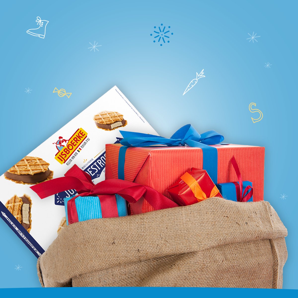 #SINTERKLAAS: We weten allemaal dat Sinterklaas en Piet beste vrienden zijn, maar wist je dat het ook enorm goed boter(wafel)t tussen IJsboerke en Jules Destrooper Biscuiterie? 
Het gevolg: een heerlijk krokante La Galette boterwafel om geweldig goed ge-sint van te worden!