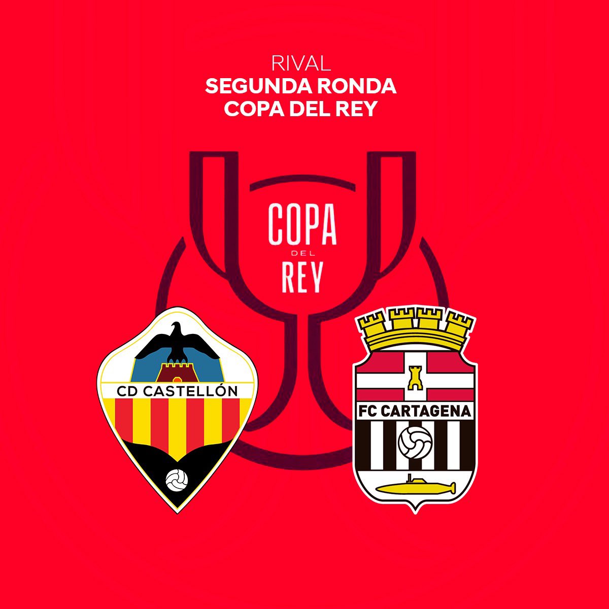 FCCartagena_efs's tweet photo. ⚽️ Ya tenemos rival para la #CopaDelRey.

🆚 @cdcastellon 
🏟 Castalia
📆 14/15/16 de diciembre

#CastellónCartagena https://t.co/A6dCJ0YGPe
