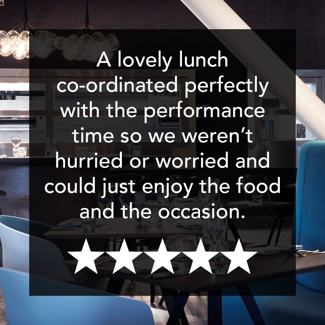 ⭐️⭐️⭐️⭐️⭐️

We love customer reviews, especially ones like this! Join us before a performance for a perfectly timed experience at <a href="/The_Lowry/">Lowry</a>!