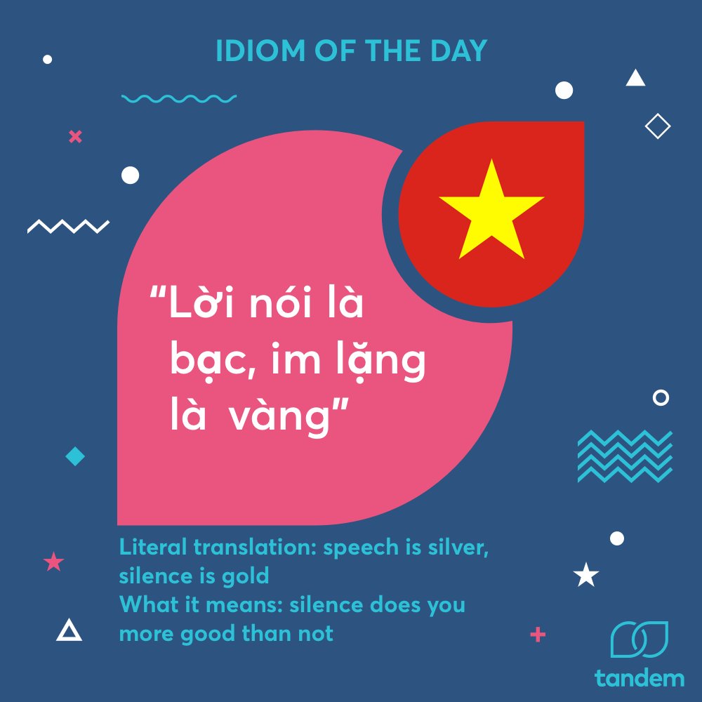Other #languages have similar sayings to this #Vietnamese #idiom. 🇻🇳 In English we have, "still waters run deep" and "empty vessels make the most sound." 😌 There is a lot of value in silence which can often be overlooked - do you agree? #LanguageLearning #LanguageExchange
