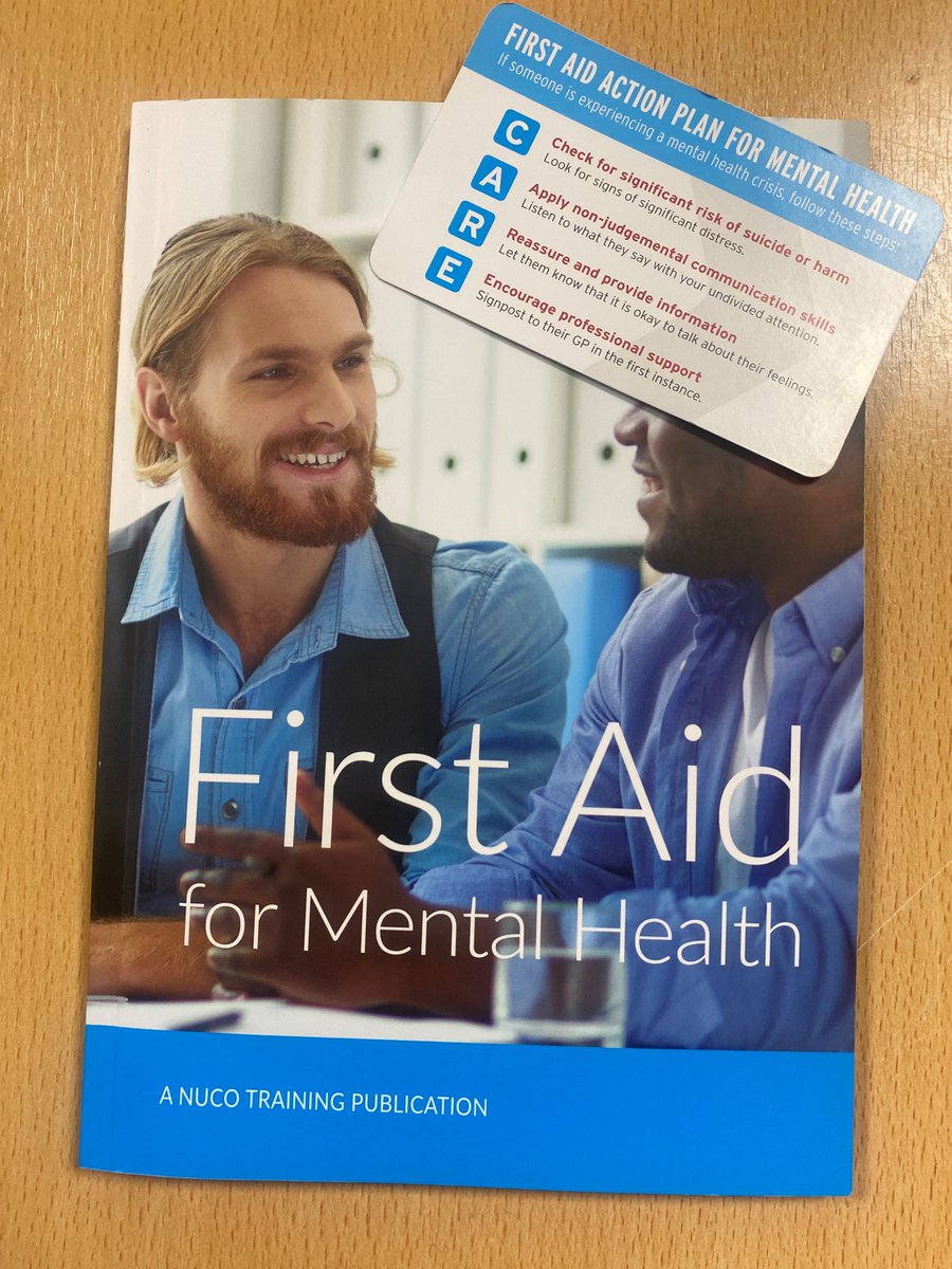 MerciaCollege's tweet photo. On Wednesday, the whole team went out of office for Mental Health First Aid training.
Every team member passed the Level 2 course and are now trained in Mental Health First Aid. 
It was a great thing for the team to do to help us understand how important mental health is at work. https://t.co/8ba3fgZq7A