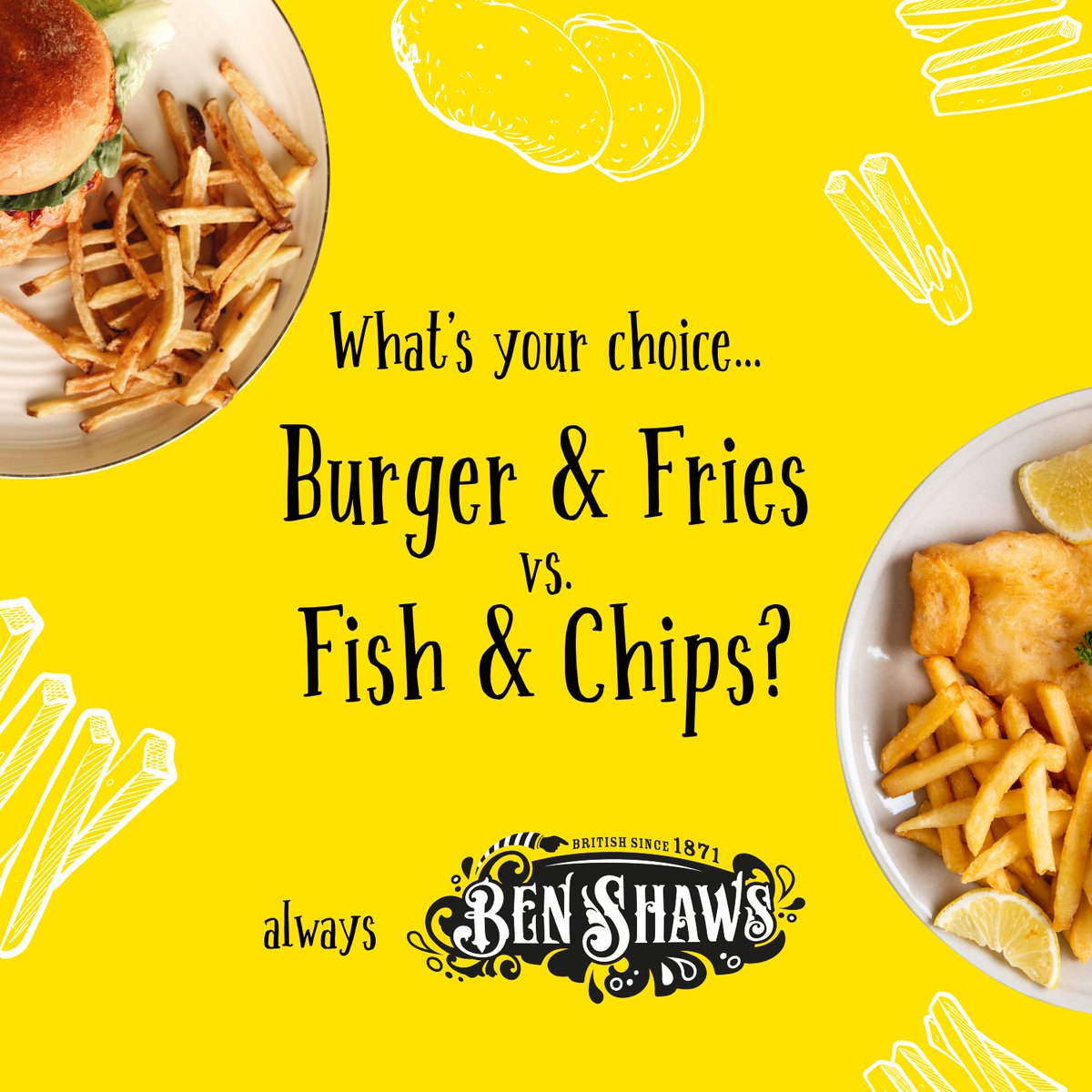 BenShaws_Drinks's tweet photo. 🤔 Decisions, decisions…. decisions

Burger &amp; Fries or Fish &amp; Chips?

Go on, be wild and pimp up your food with fantabulous fl'ubbles! Will it be a D&amp;B, Cream Soda, Cloudy Lemonade, Root Beer or Bitter Shandy???

Let’s hear your choice below. 🍔🐟🍟

#BurgerNight #FridayFishDay https://t.co/vhnRjOUTEq