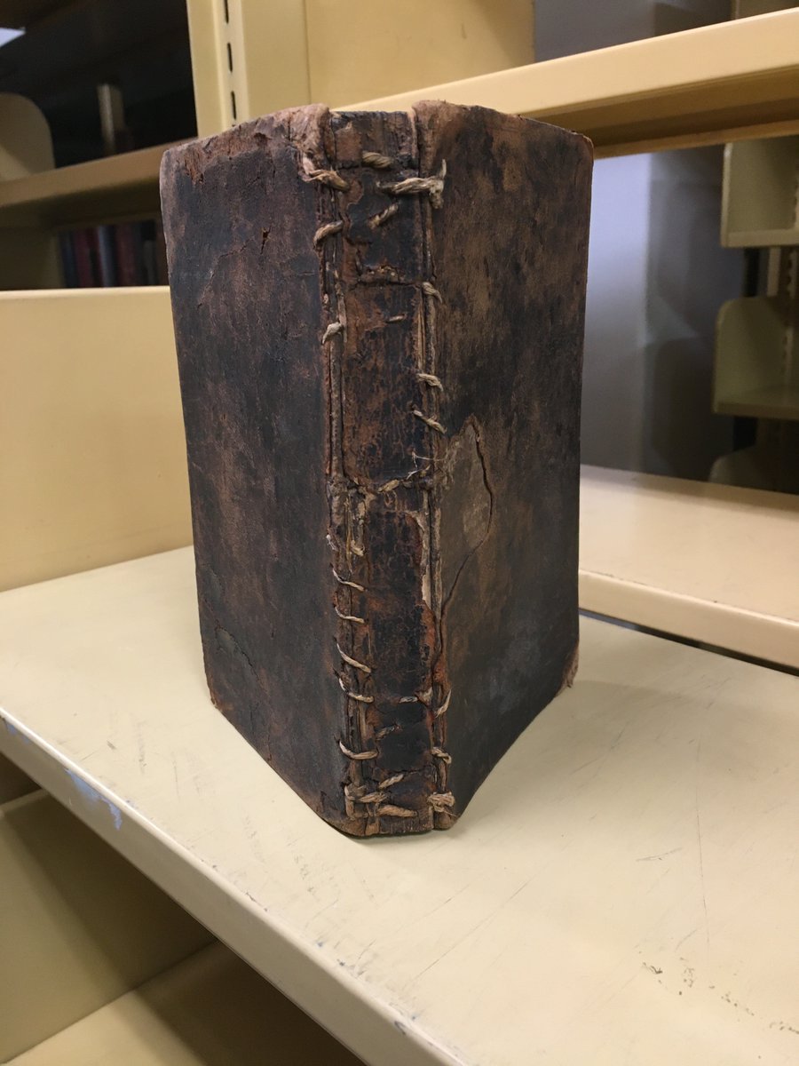 nlsrarebooks's tweet photo. Another #Frankenbinding This one on Robert Fleming's A practical discourse, occasioned by the death of King William (London, 1703). NLS shelfmark: ABS.2.92.33 https://t.co/YnCPzAMoSM