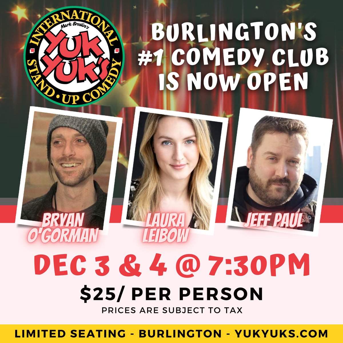 YuksBurlington's tweet photo. O'Gorman is a professional weirdo who has headlined comedy shows throughout Europe, Asia, Australia, US &amp; Canada. He's spearheading THIS WEEKEND. 3 Comics, 1 show Ft. LAURA LEIBOW &amp; JEFF PAUL. Shows sell out each weekend. Buy tickets today: https://t.co/yutRv0EyqW

#Burlington https://t.co/4W6PkaxQqW