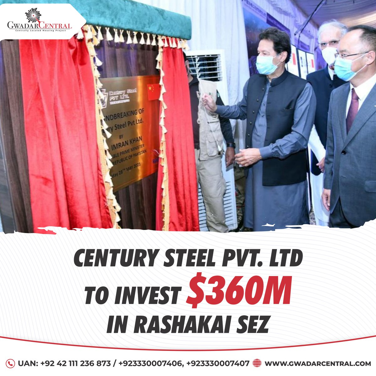 gwadarcentral's tweet photo. Century Steel (Pvt) Ltd, a Chinese company will invest $360 million in the Rashakai Special Economic Zone in Khyber Pakhtunkhwa under the China-Pakistan Economic Corridor (CPEC).

#cpec #Gwadar #cpecmakingprogesss #gwadardevelopment https://t.co/CRnCEWUm7a