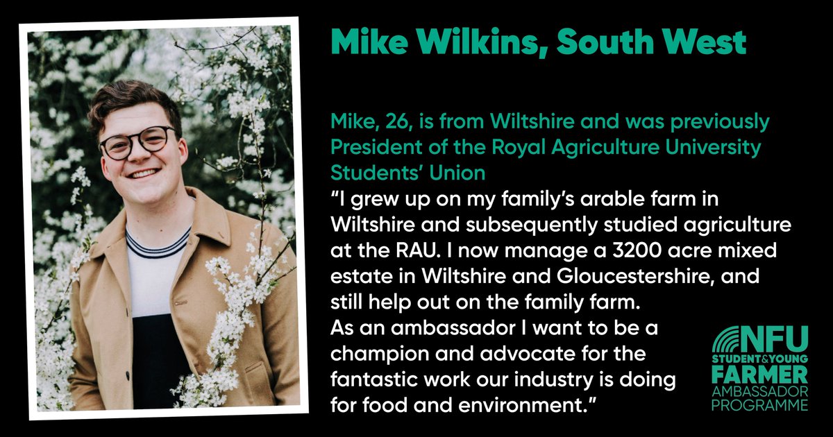 studentfarmer's tweet photo. Meet Mike Wilkins, one of our South West representatives. Mike has a passion for regenerative farming technqiues and showcasing how beneficial agriculture is to the environment.
#NFU #syfap #futureoffarming #farming #agriculture #farmer #youngfarmer https://t.co/0bBpXj61ra